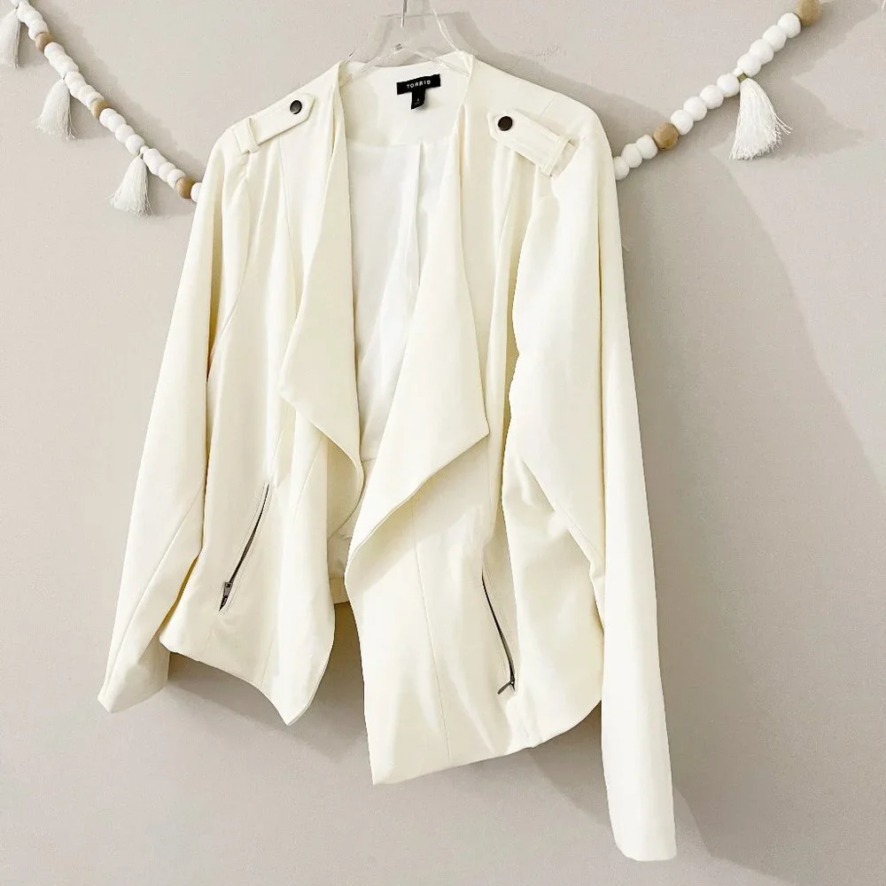Torrid Crepe Drape Blazer